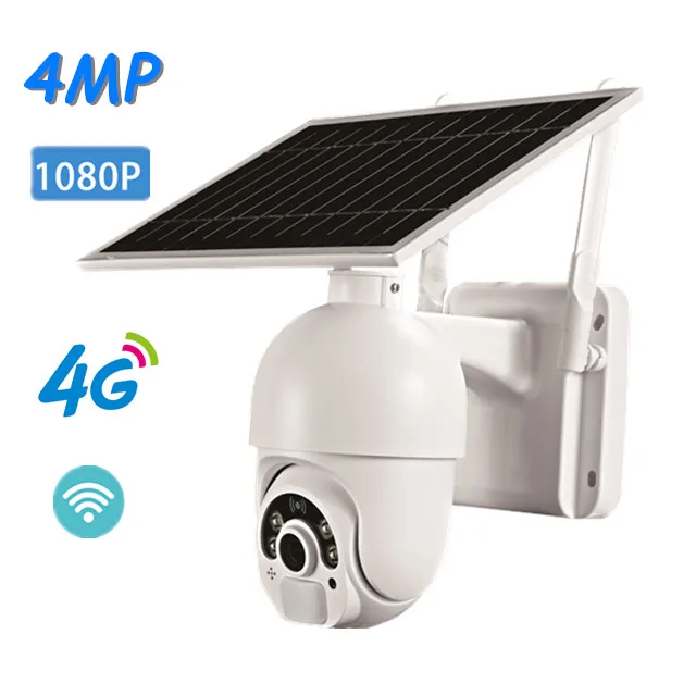 Enxun Solar Panel 2MP/4MP Solar Powered 4G SIM Card Wifi Outdoor Wireless Security Cctv IP Battery Camera