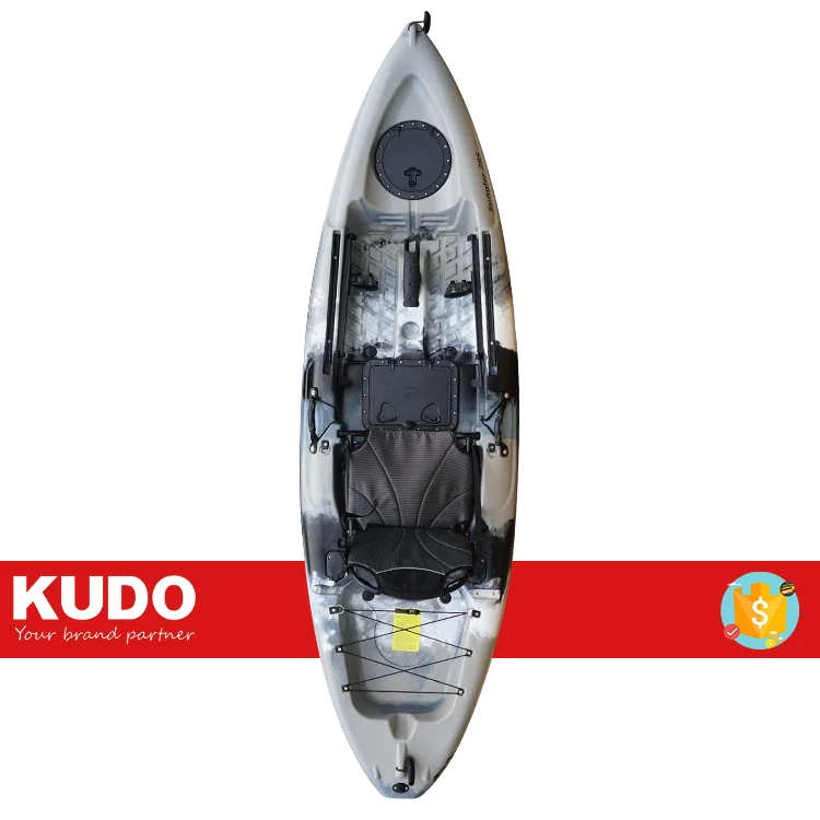 Polyethylene Peddle Sea Kayak Canoe Trade Sit Pedal Aluminum Frame Seat Equipped One Person Fishing Kayak