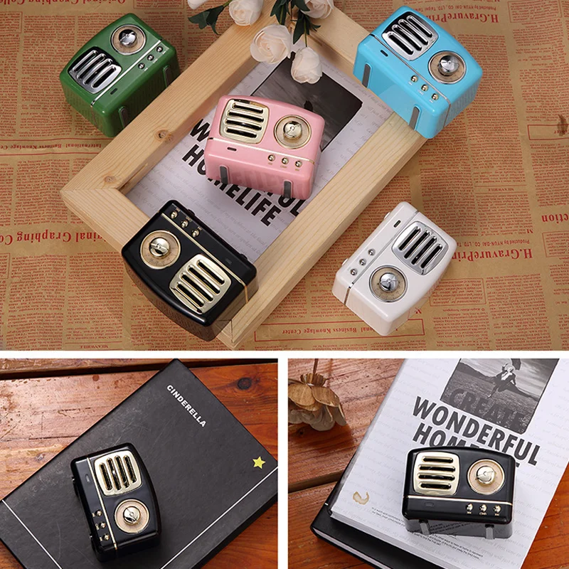 OEM/ODM Factory Wholesale Bass 3d Retro Mini Portable Boombox Speaker With FM Radio and TF Card