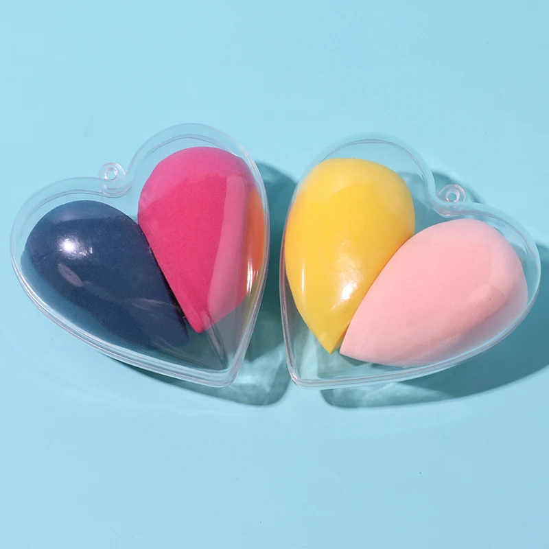 latex free green pink microfiber makeup beauty sponge happy face facial sponge