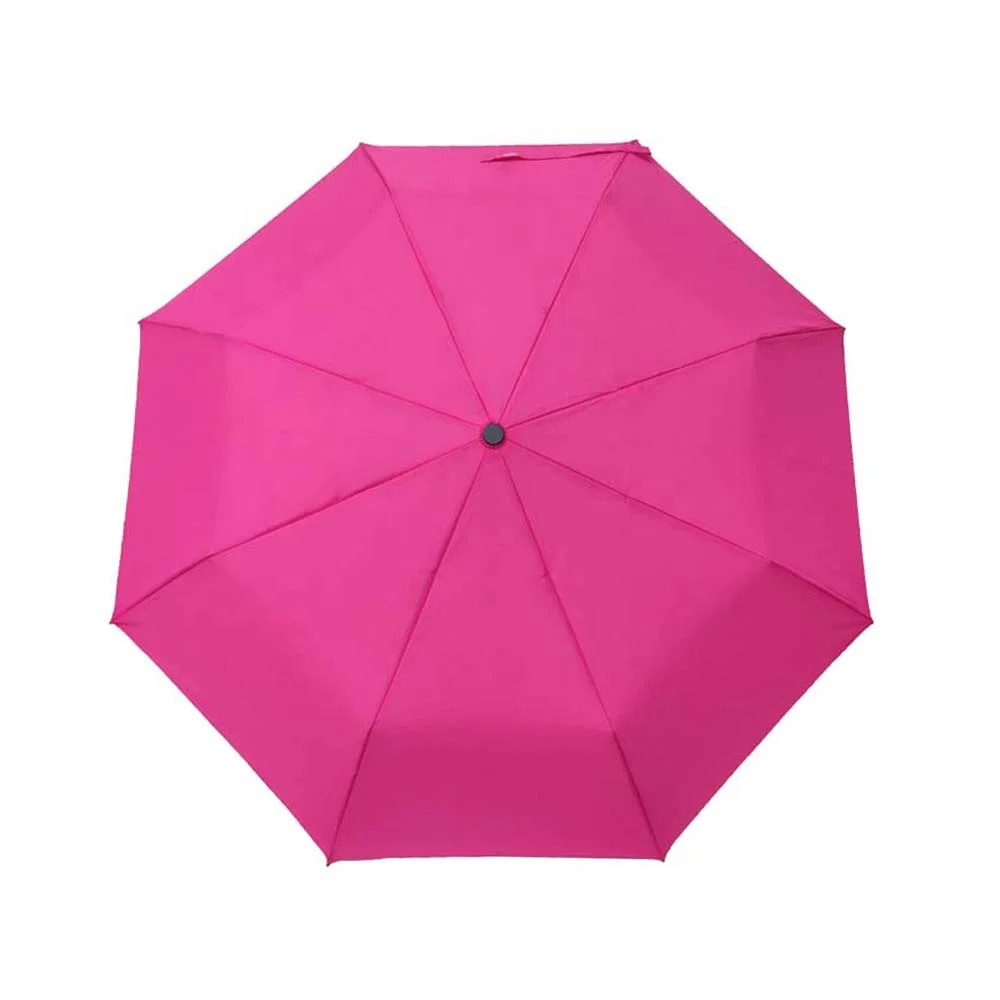 
Leather Handle Manual 3-folding Fashion Umbrella With Customized Color Logo 