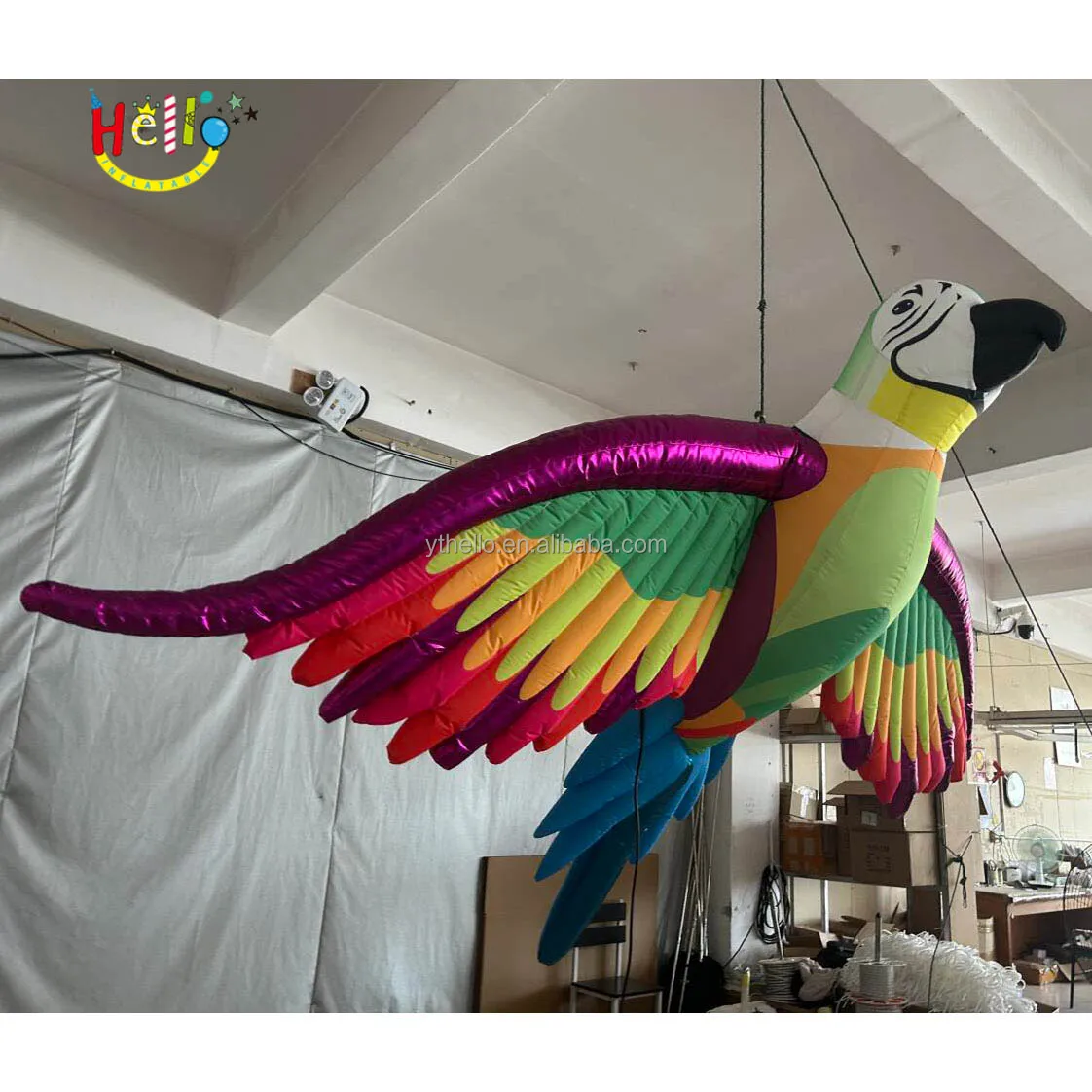 Best Sale Inflatable Hanging Animal Inflatable Parrot Bird Model Inflatable Garden Animal