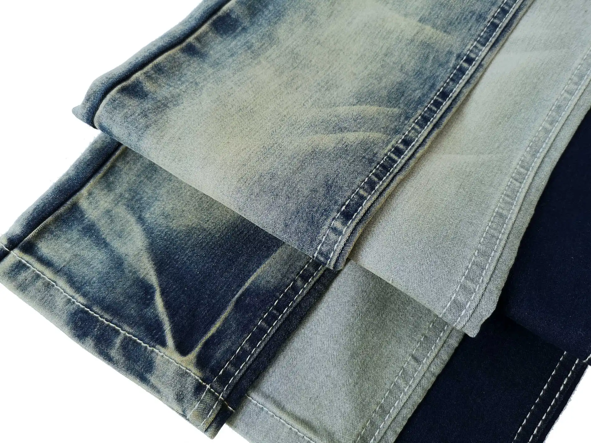 Y121-4 Satin cotton polyester spandex stretch denim fabric wholesale for jeans