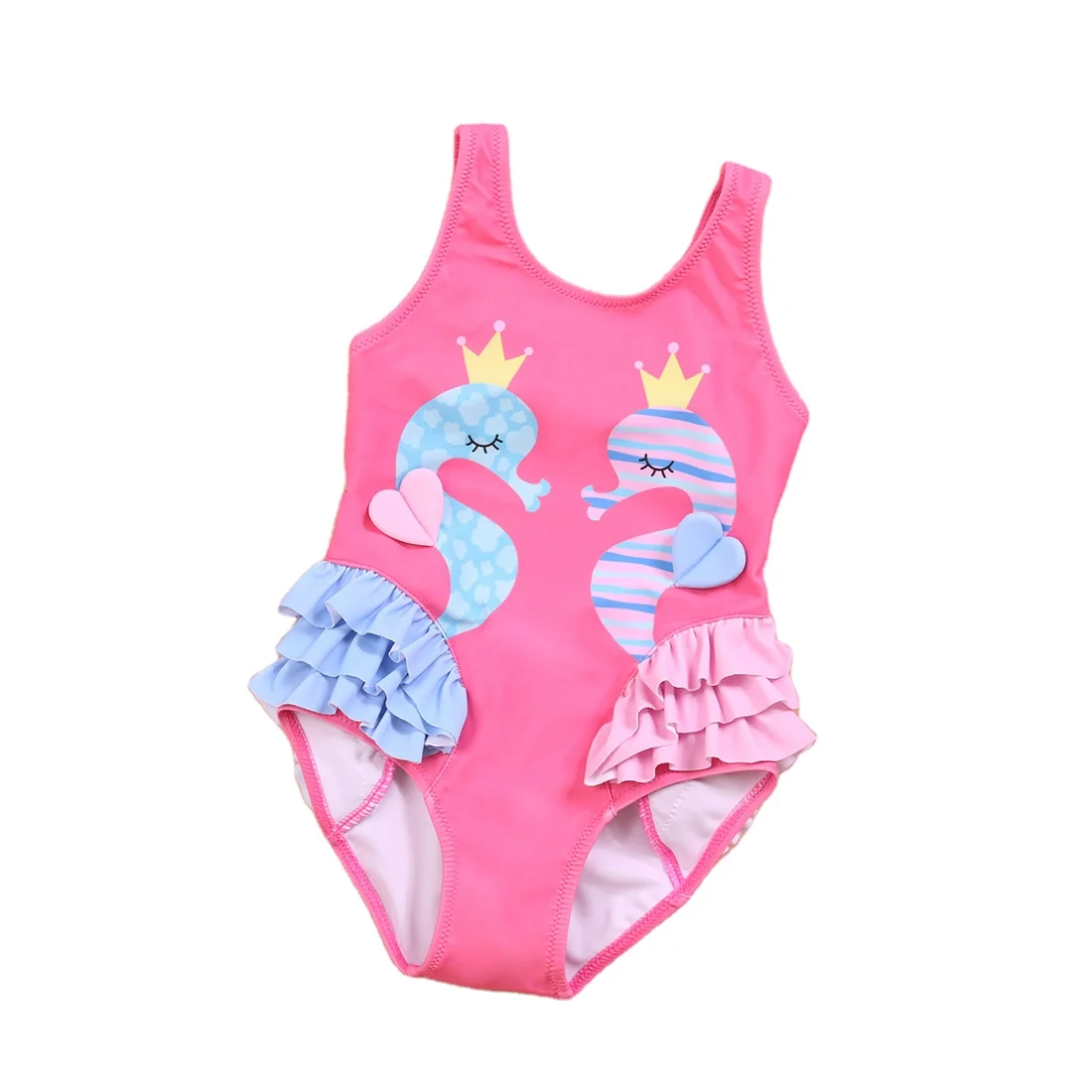 In Stock New Arrival swimming wear 4 5 6 7 Years baby girl plus size one piece girls swimwear