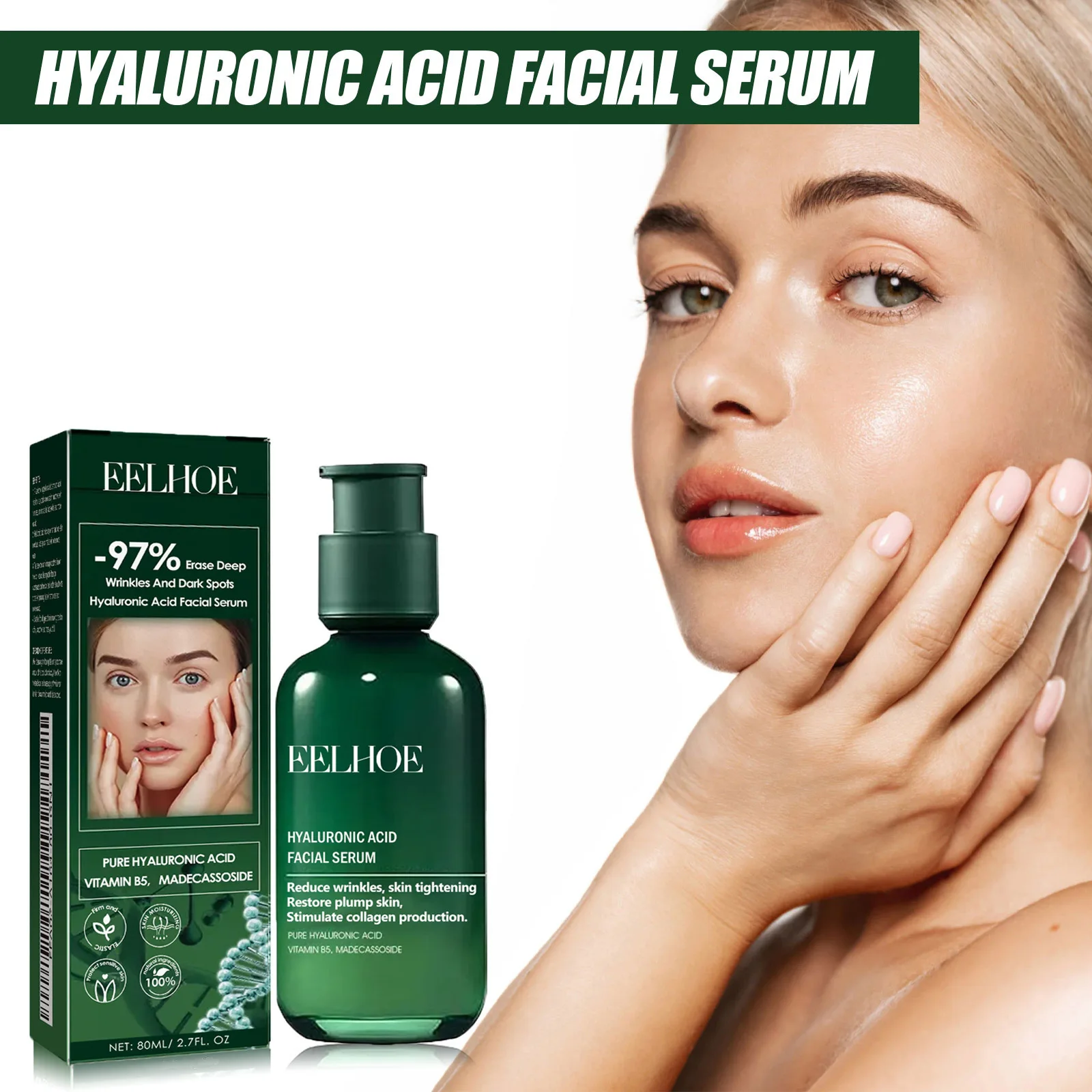 New Hyaluronic Acid for Face Serum Moisturizing Whitening Facial Serum  Face Cream Repair Anti Aging Lifting Firming Skin Care