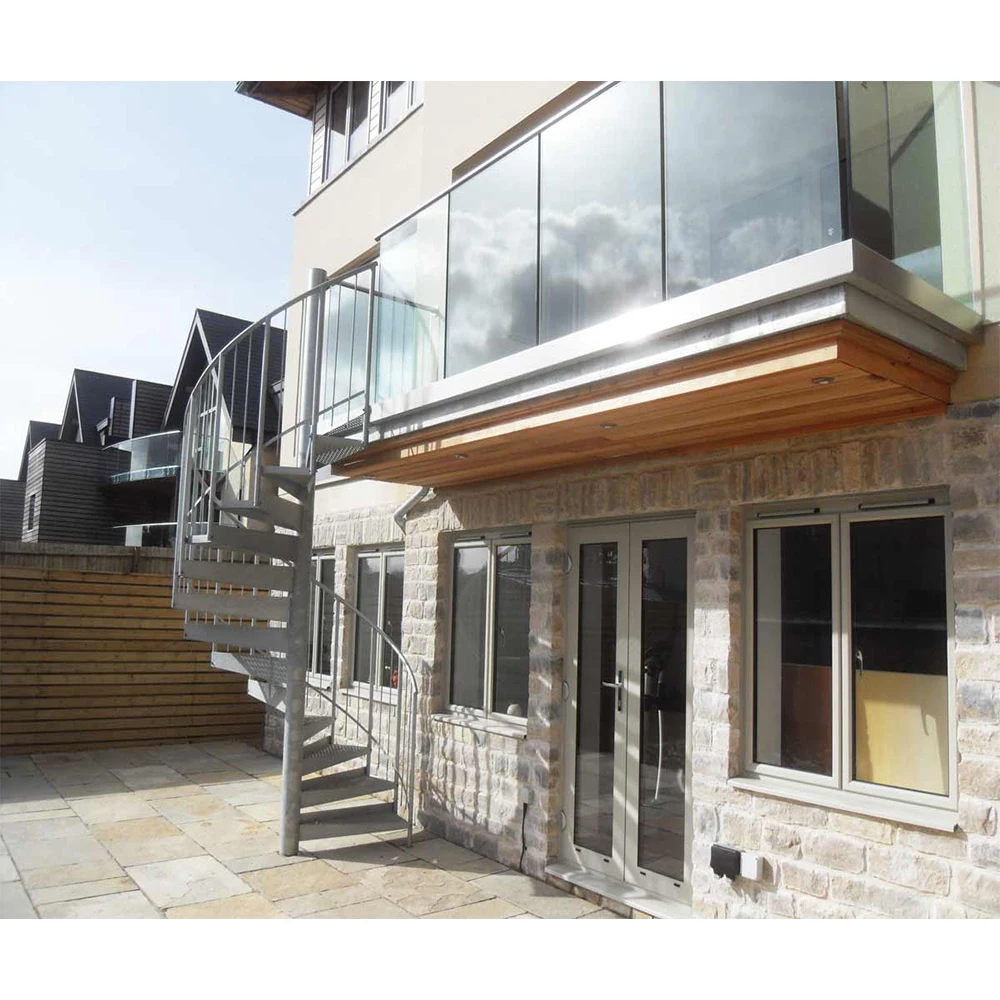 Modular stainless steel spiral staircase / outdoor steel stairs