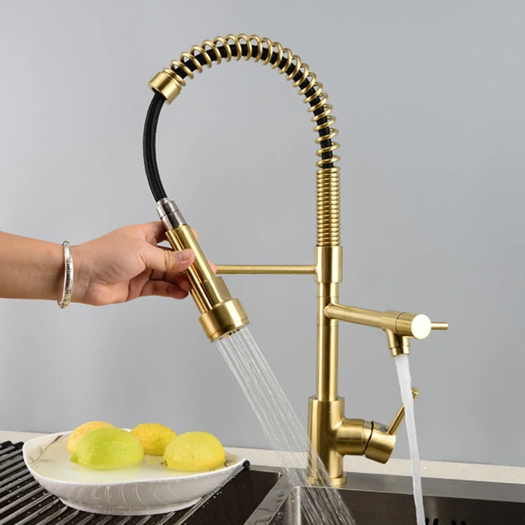 pull out spring kitchen faucets high quality