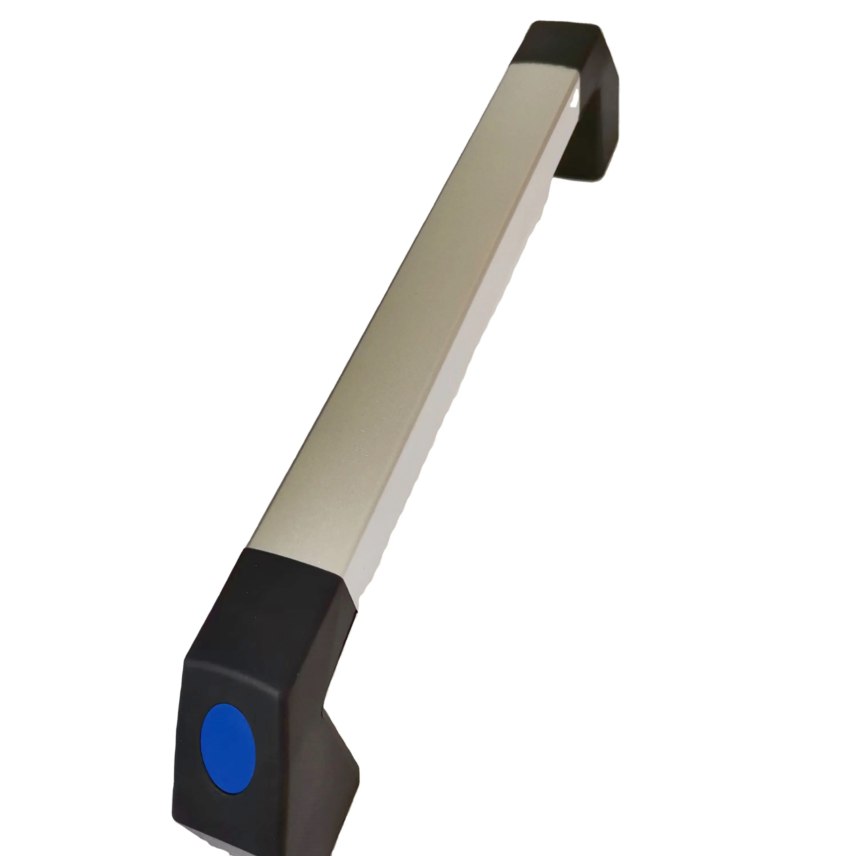 Long round tubular aluminum alloy bridge plastic handle for machinery cabinet
