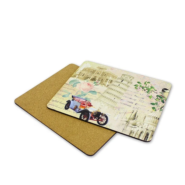 Jutien New 2022 Custom Printed Sublimation Blank Mdf Square Cork Coaster/ Placemat