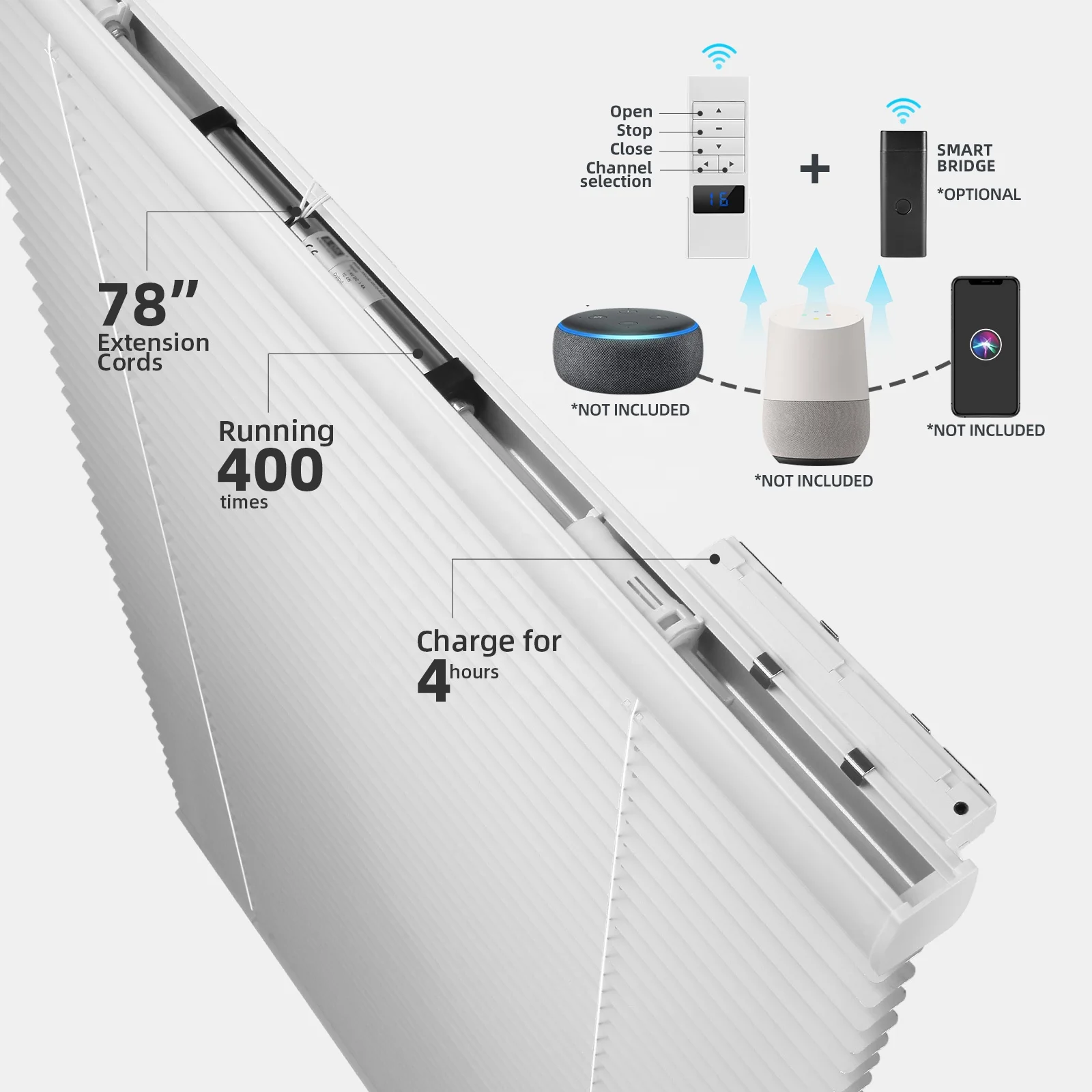 Aluminum Smart Blinds automatic venetian window blinds for window motorized electronic Venetian blind