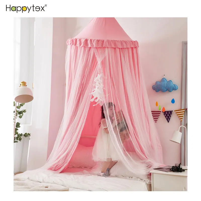 2023 New Fashion Adult Double Layer Round Dome Easy Assembly Mosquito Net Bed Canopy Crown Extra Large For Baby Children