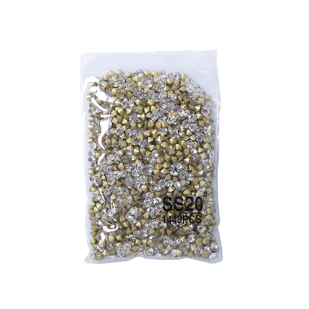 Factory Wholesale Crystal Rhinestones Chaton Glass Stones ss4-ss38 Crystal Point Back Rhinestones