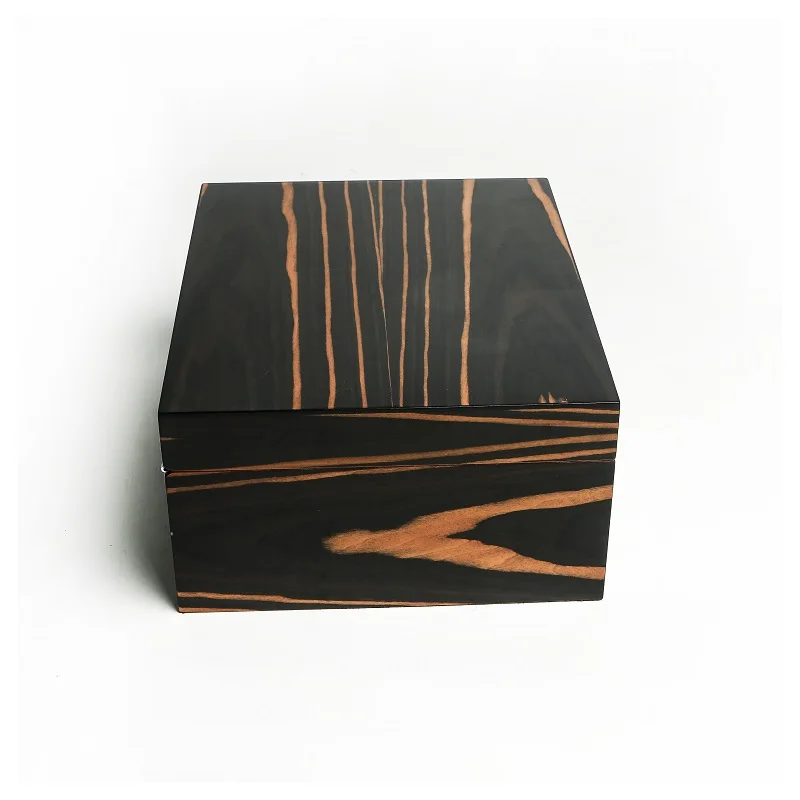 OEM Custom Logo Modern 25 CT Peach Wooden Cabinet Cigar Humidor Box