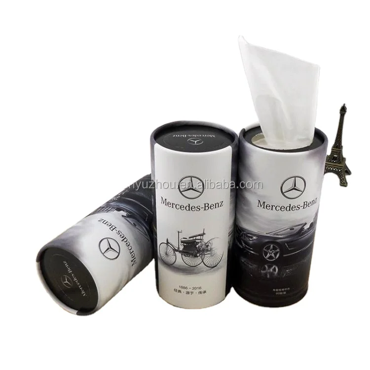 2022 OEM пользовательский логотип печать автомобиля круглая коробка салфетка для лица с Цветочным Тиснением