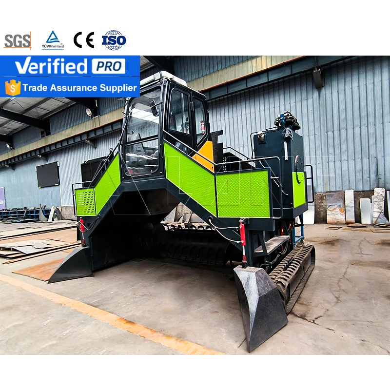 LANE Large Coffee Waste Windrow  Cow Manure Compost Turner Machine Self Propelled Composter Compost Processing Tool