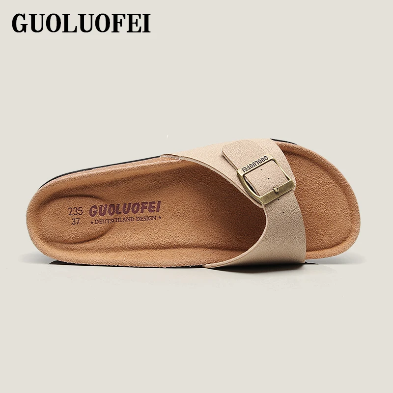 Custom Oem Women Cork Flat Slippers Summer Beach Indoor Outdoor Shoes