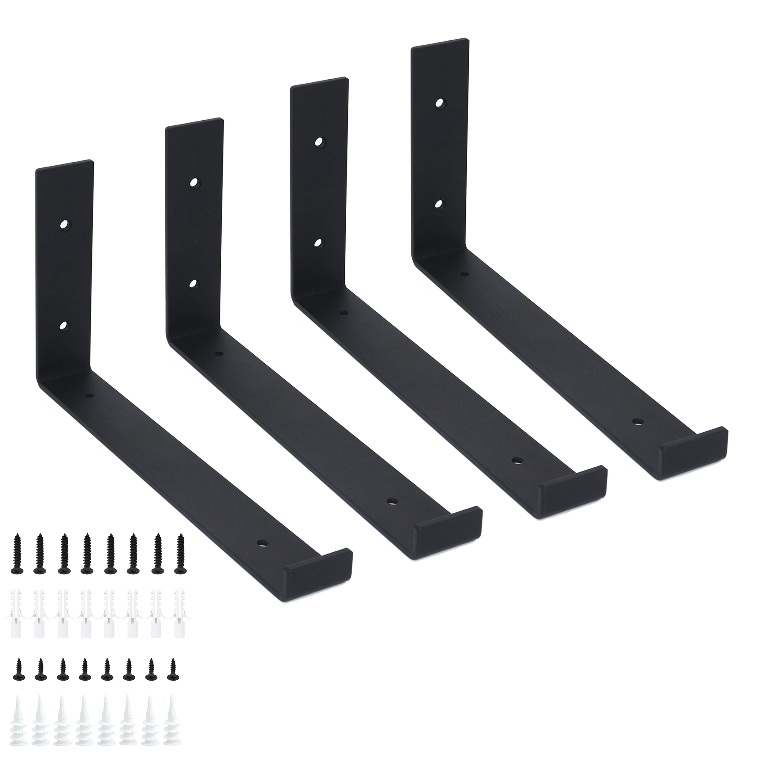 Shelves Bracket Black Diy Angle Support Industrial Floating Metal Solid Steel Wall Heavy Duty Shelf Bracket