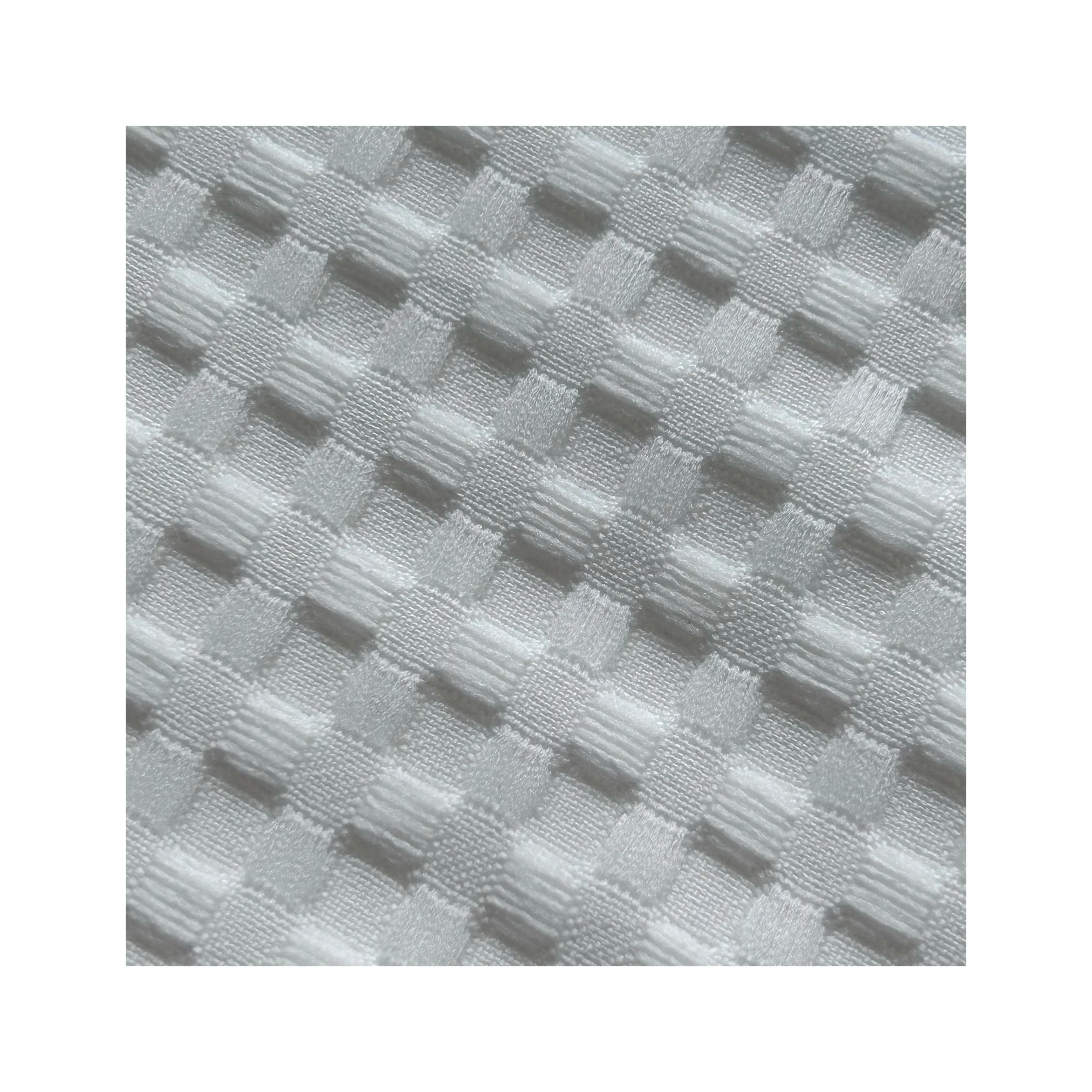 2023 оптовая продажа 100% полиэстер Мягкая Белая Вафельная Ткань