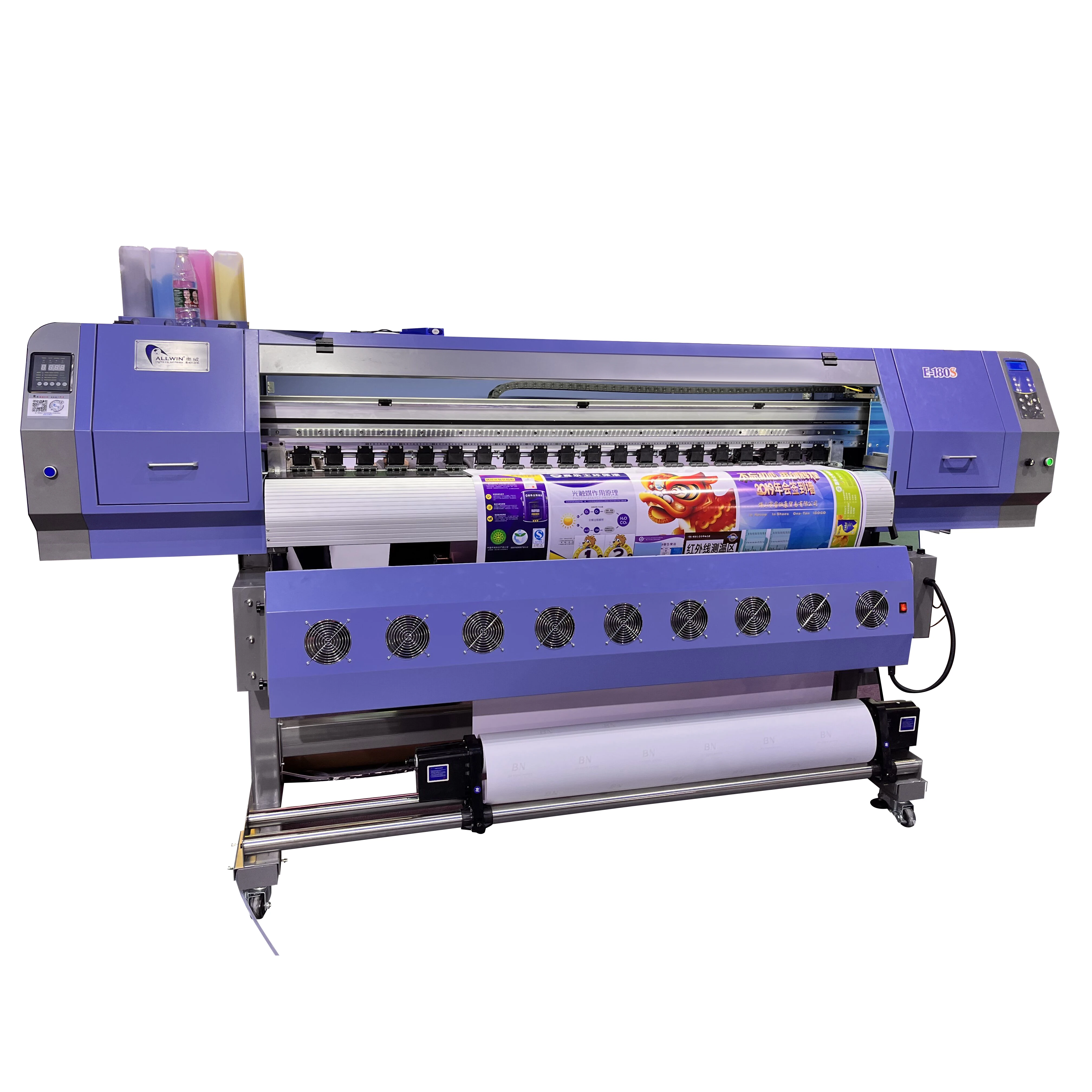 Allwin e180s 1.8m/3.2m water based printer i3200 head inkjet printers for canvas/sublimation paper