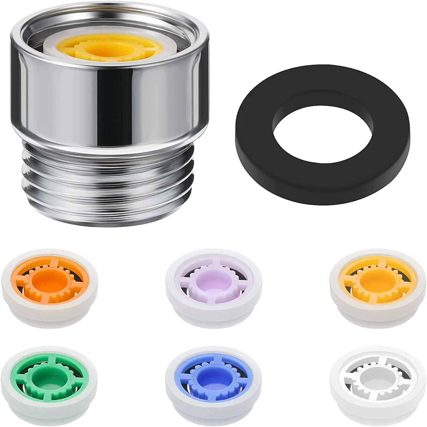 Water Saver Adapter Set Flow Reducer Limiter 1/2 Inch Flow Restrictor Control Valve Flow for Shower Head