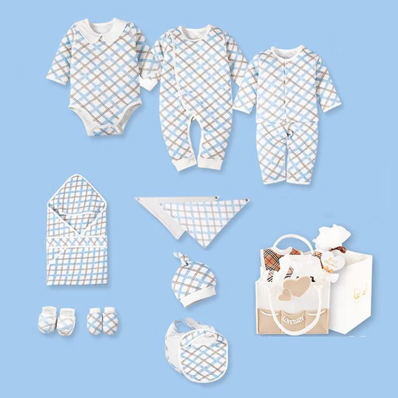 Комплект детской подарочной коробки из 100% хлопка Одежда для новорожденных комплект одежды мальчиков и девочек