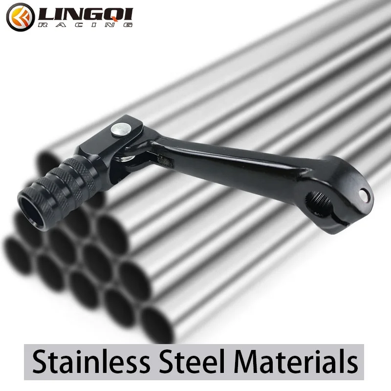 LING QI Motorcycle Clutch Lever Shift Lever Rod CNC Folding Gear Lever For Kayo T2 T4 Dirt Pit Bike Moped Scooter