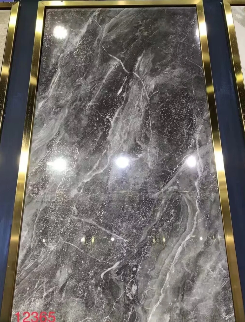 Wholesale price Factory High Gloss Lixury Gold Marble Look Porcelain Floor Tiles Polished Glazed Tile 600x1200