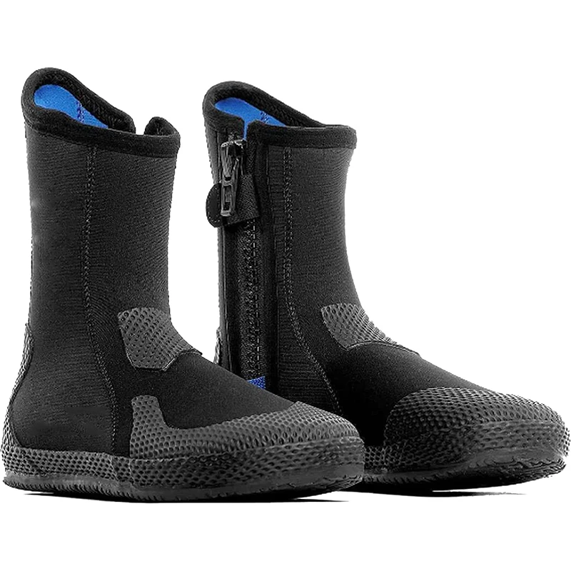 Premium Neoprene Diving Boots 3mm 5mm Water Shoes GBS Wetsuit Booties Side Zipper with Anti-Slip Rubber Sole