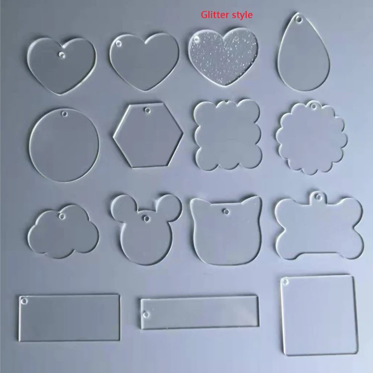 Creative DIY Blanks Acrylic Keychain Plastic Transparent Keychains Custom Acrylic Keyring for Kpop Idol Photo,Children Gifts