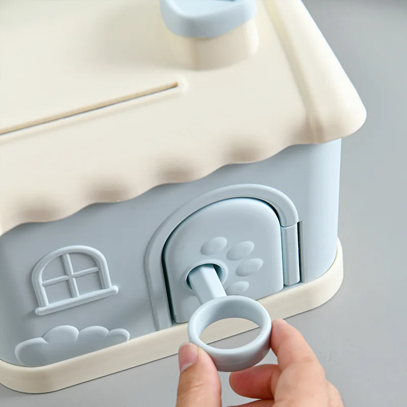 Creative cute girl piggy bank children with lock piggy bank large cartoon money box for boys and girls