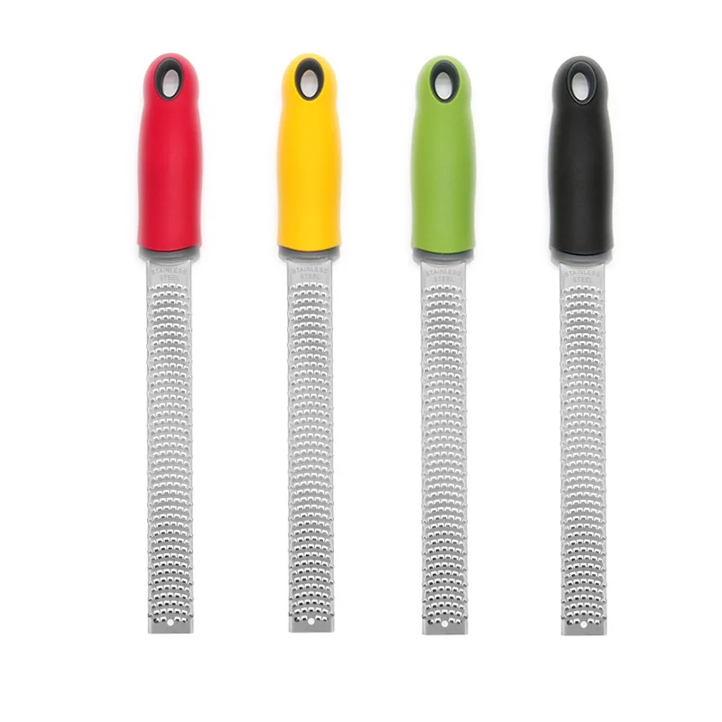 Yongli Kitchen Tools Stainless Steel Citrus Zester Dishwasher Safe Cheese Grater Long Extra Fine Hand Grater