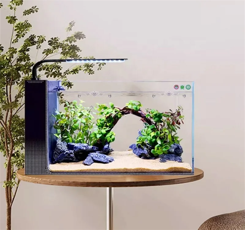 Ultra White Glass Fish Tank Multi Size Small Aquarium Fish Tank Carton Box Nano Glass Aquariums & Accessories Customized Size