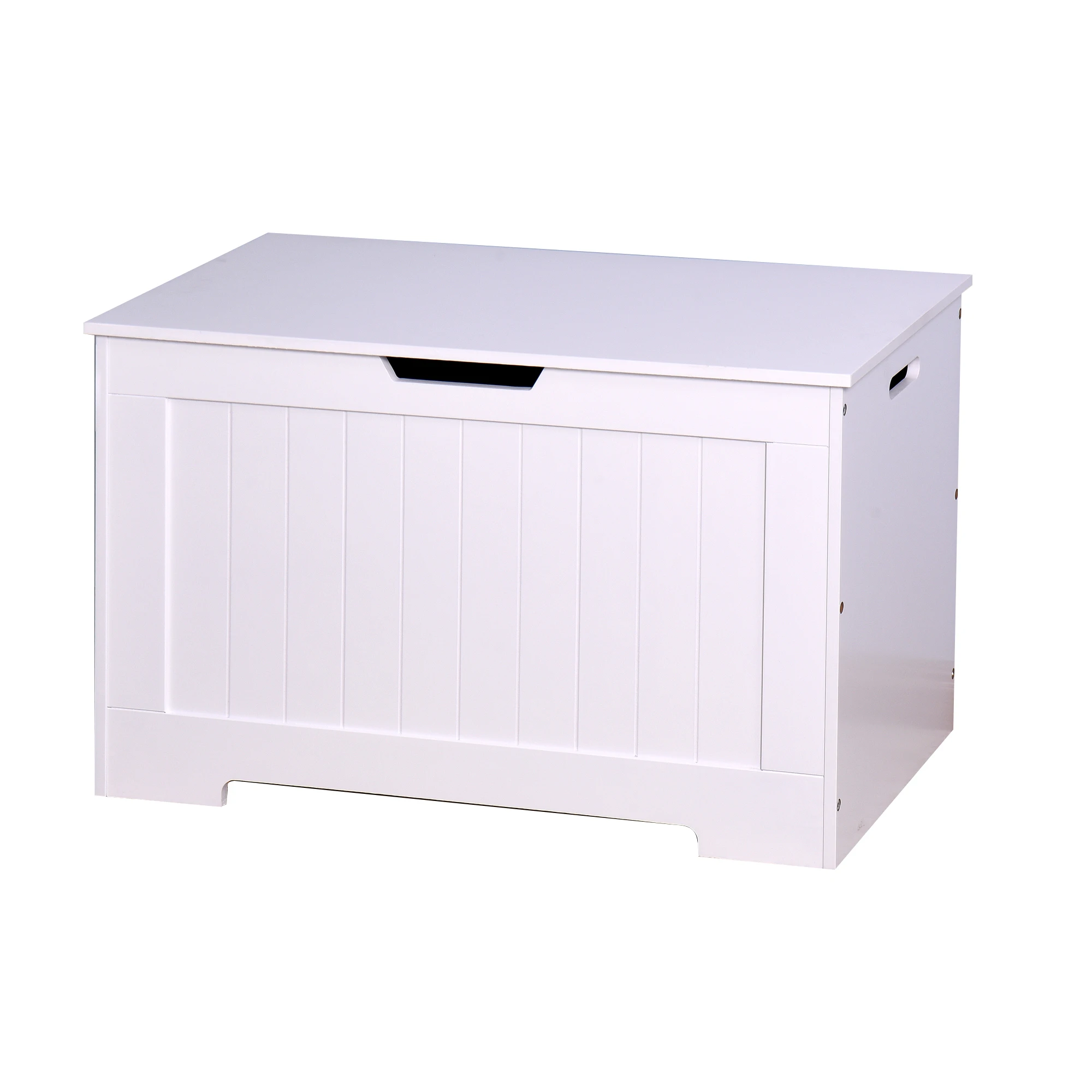 High quality big wooden white toy storage chest organizer for kids