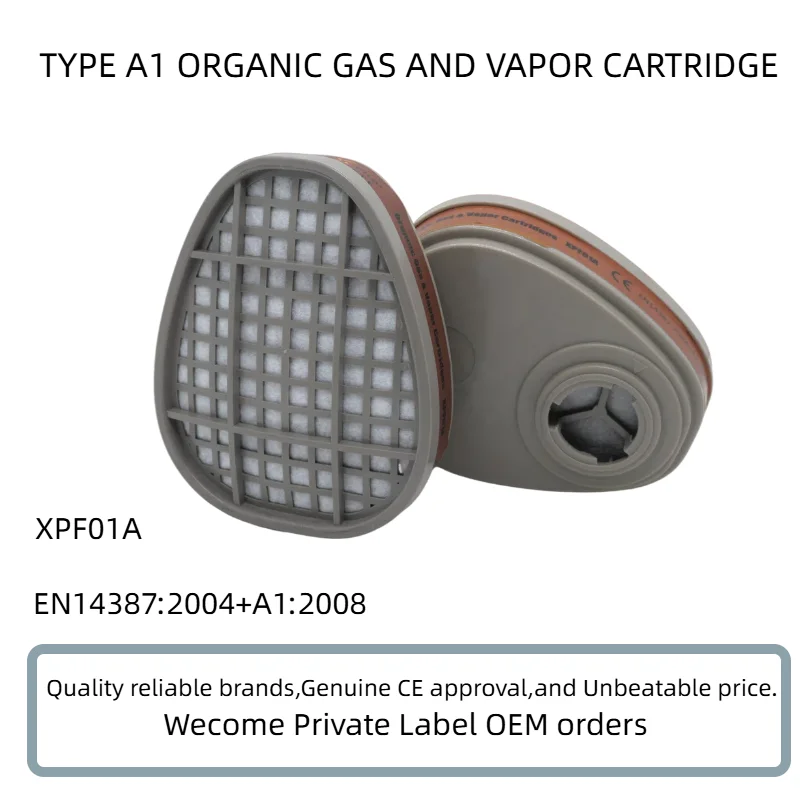CE Certificated Type A1 Type Anti Acid Gas Mask Filter Vapor Filter Cartridges for Gas Mask Respirators
