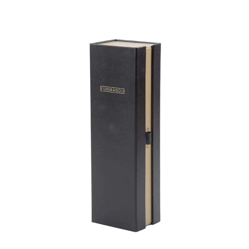 Custom Logo Rectangular Magnetic Flip Cover Folding Gift  Wine Box Packaging Whiskey Reusable Wine Shipping Box