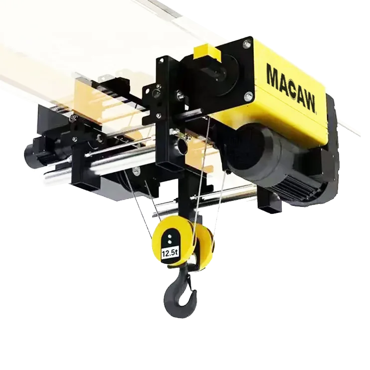 High Quality 5t 10t European Standard Electric Hoist Double Speed Motor Rail Electric Wire Rope Hoist