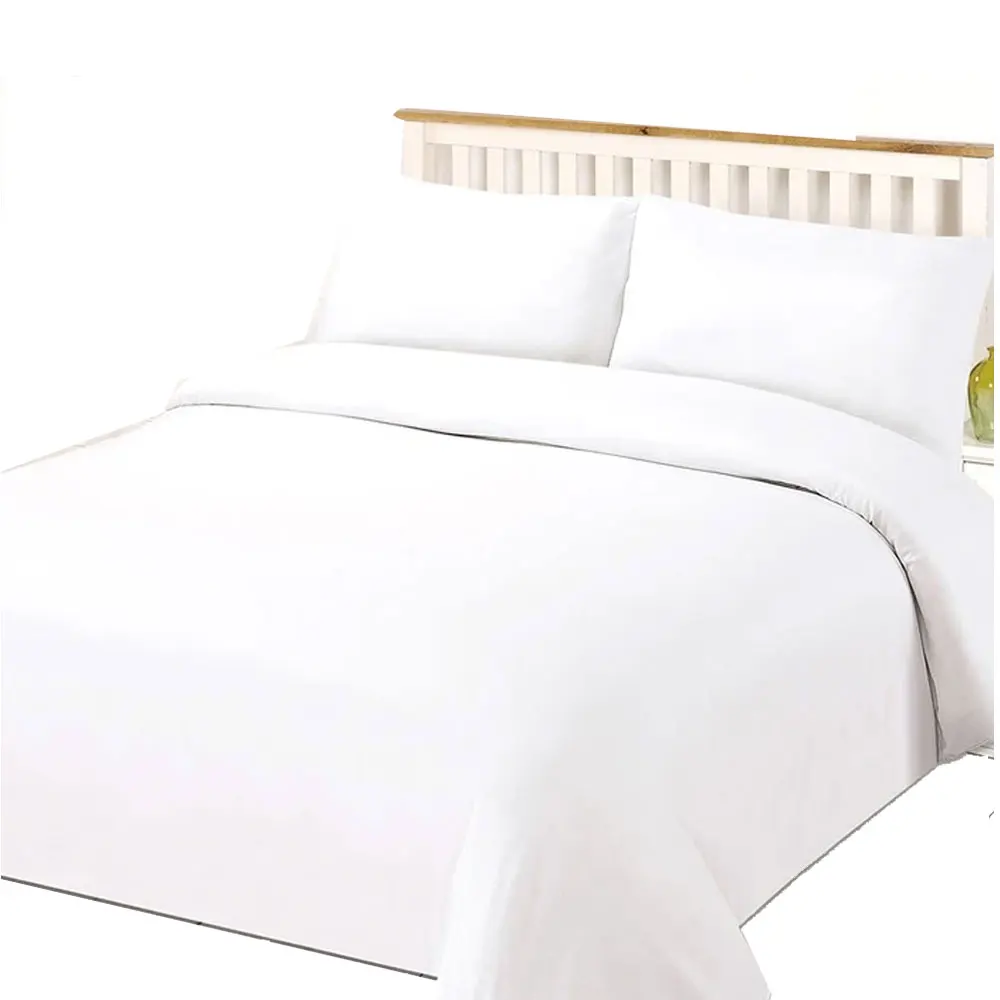 white 100% cotton hotel bed sheet for king queen double single bed