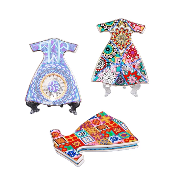 
 Свадебный Декоративный уникальный стильный лоток для безделушек с золотым ободком, керамические ювелирные изделия, форма для посуды, витрина для ювелирных изделий, керамический лоток для безделушек  