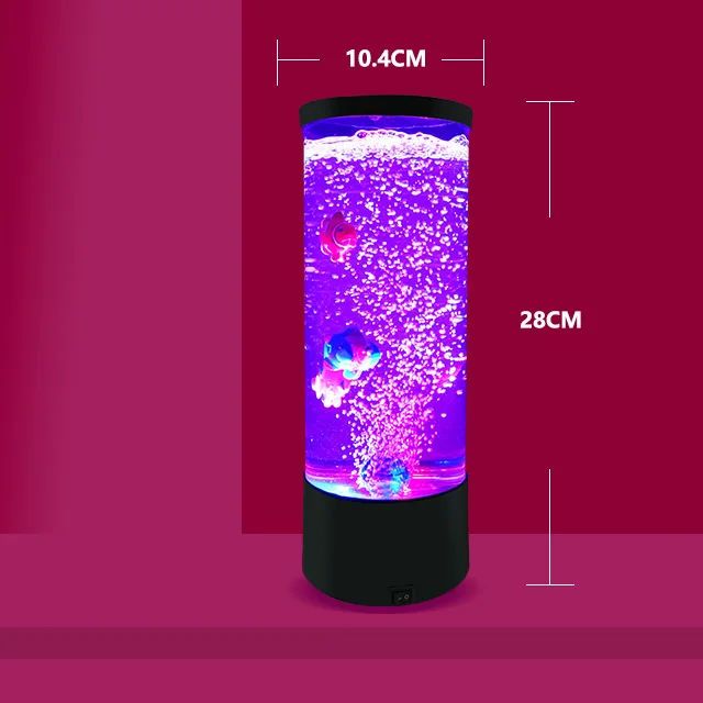 USB  Nightstand Color Changing Bubble Fish tank Desk Lamp Gift for Kids Men Women Dad Mom Novelty Gift