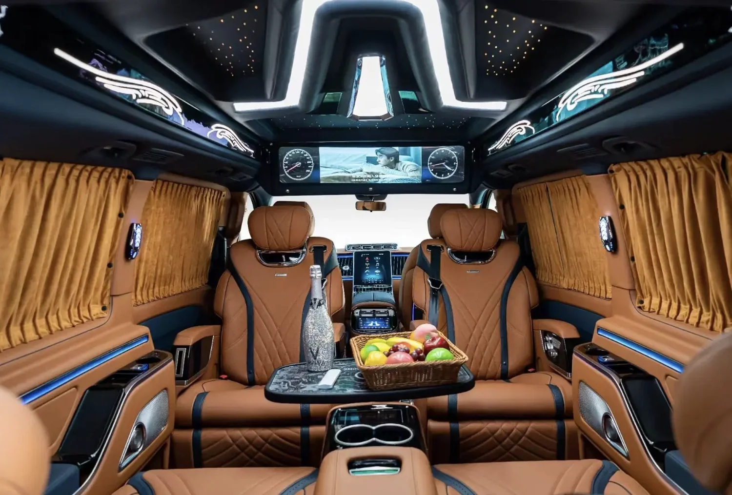 Luxury Modification MPV Partition with 32 Inch TV system Whole Upgrading Kit For VITO/ VCLASS Benz V class /Alphard