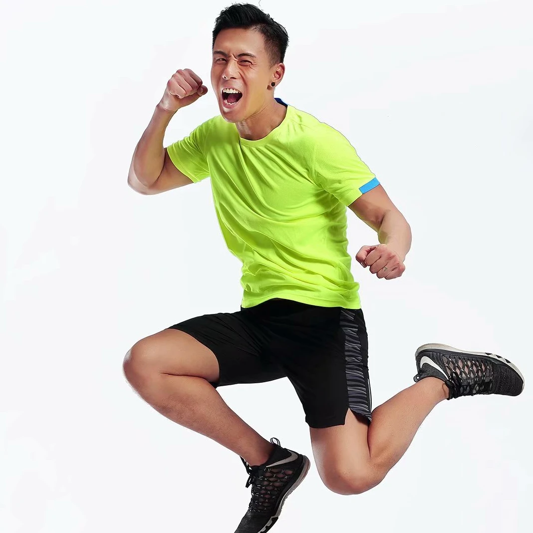 160gsm latest design Quick-dry short-sleeve T-shirt  custom running/outdoor/sports T-shirt accepted printed logo