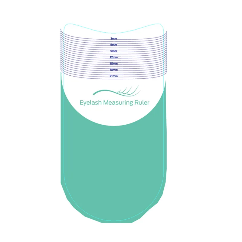 IRISMANLI 10pcs/bag High Quality Portable Grafted Eyelashes Length Measuring Auxiliary Tool Soft Plastic Eyelash Measuring Ruler