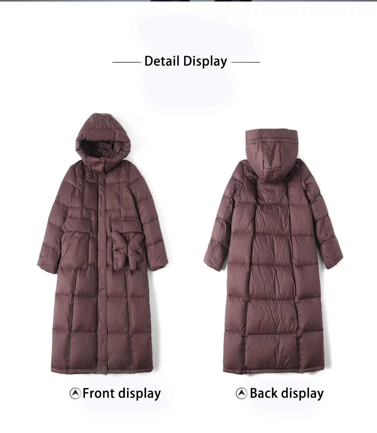 High Quality Wholesale Down OEM Winter Puff Filled Cotton Long Padded Shine Coats