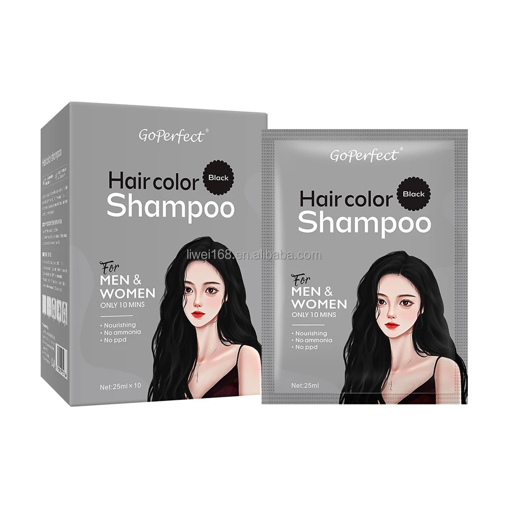 Wholesale Magic Color Hair Dye Shampoo Fast Acting Black Hair Color Argan Oil Based Permanent Hair Dye for Men & Women