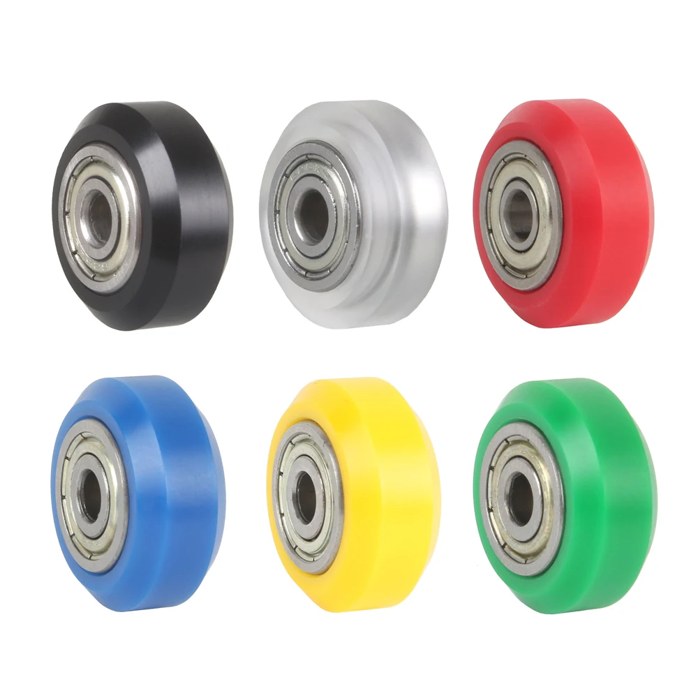 3DSWAY Aluminum Profile POM Pully Wheel Pulley Red Big Plastic Wheels Perlin Gear Sheave Nylon Pulley  for 3D Printer Parts
