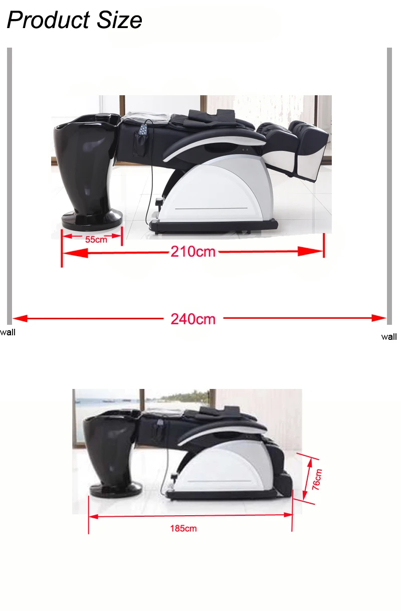 Deluxe 3D Full Body Massage Shampoo Chair Hair Salon