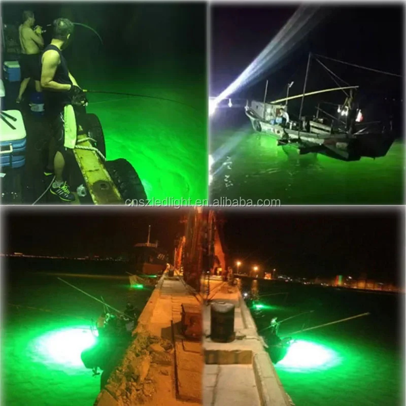 High quality green color IP68 LED fishing light DC12V Underwater luring fishing Light Night Light