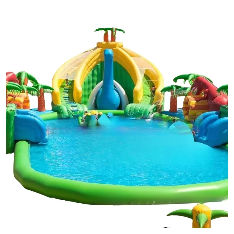 Gonflables toboggans bords de piscines juegos acuaticos надувной Надувной замок парки надувная водная горка с бассейном