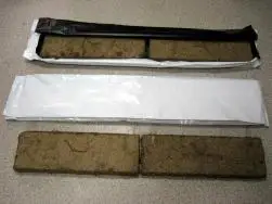 
Pressed peat moss slabs to grow plants in green houses 