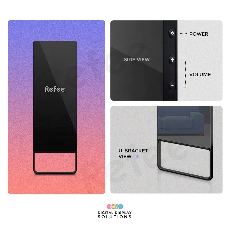 Android smart touch screen fitness mirror digital sport indoor exercise gym mirror display